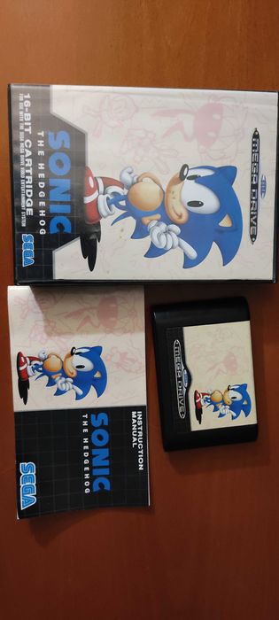 Sonic the Hedgehog - SEGA Mega Drive - Original com caixa e manual