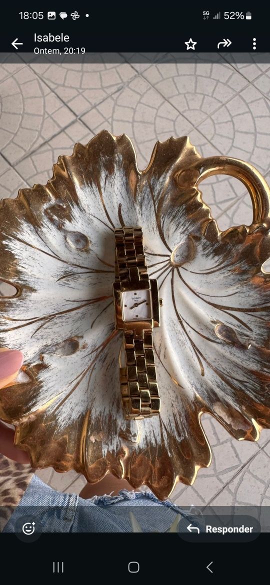 Relógio de senhora TISSOT ,plaqueado a ouro