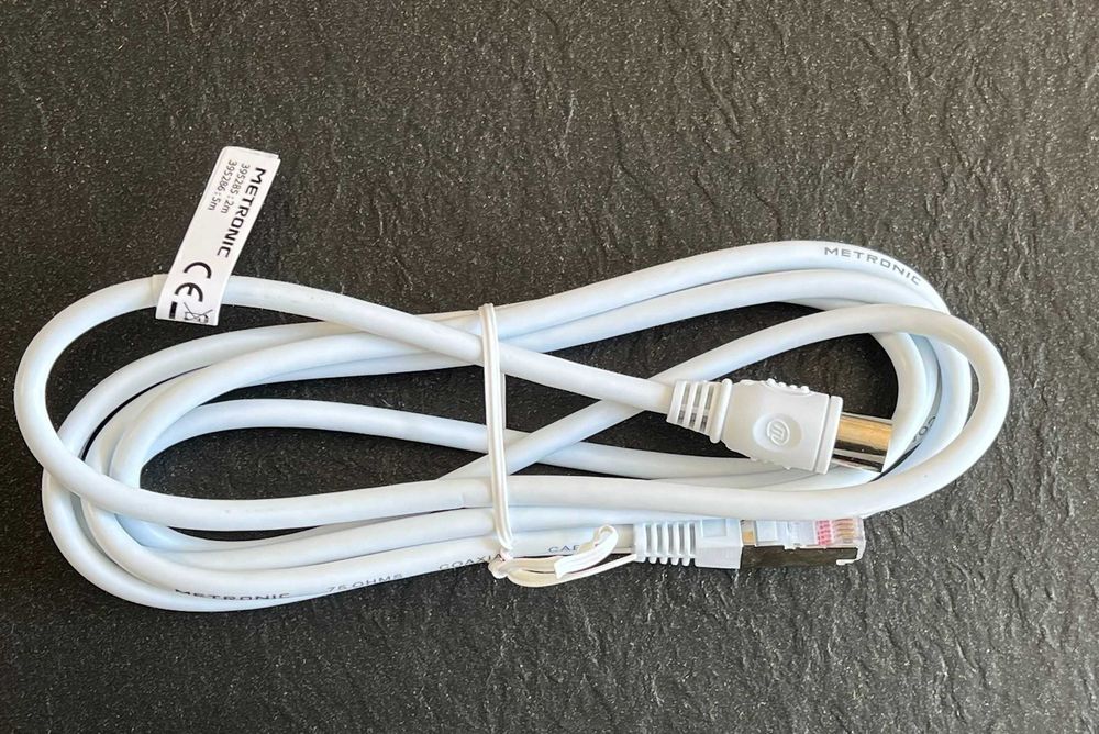 Metronic koncentryczny RJ45 / TV 9,52 mm na męski 2m