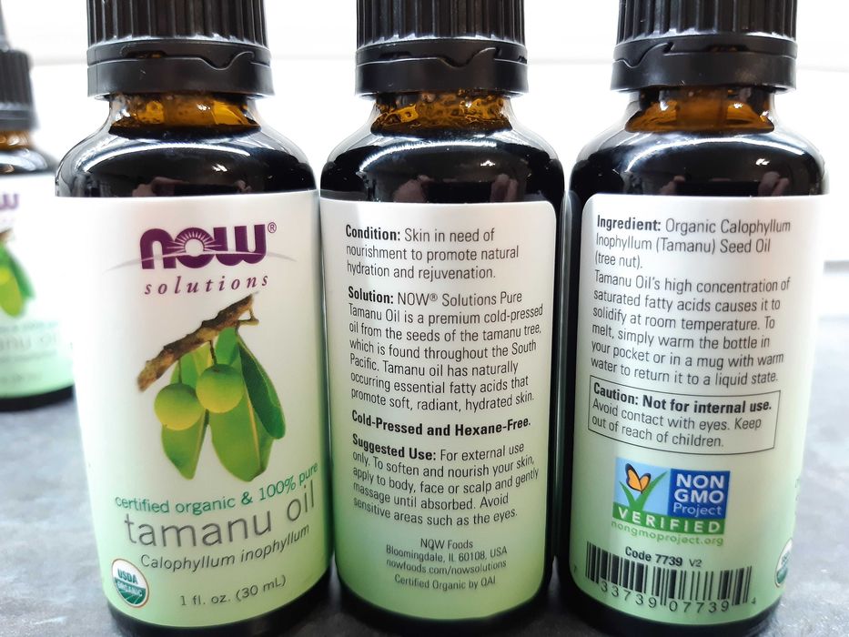 Now Foods Solutions, Tamanu Oil (30 мл), масло таману для кожи