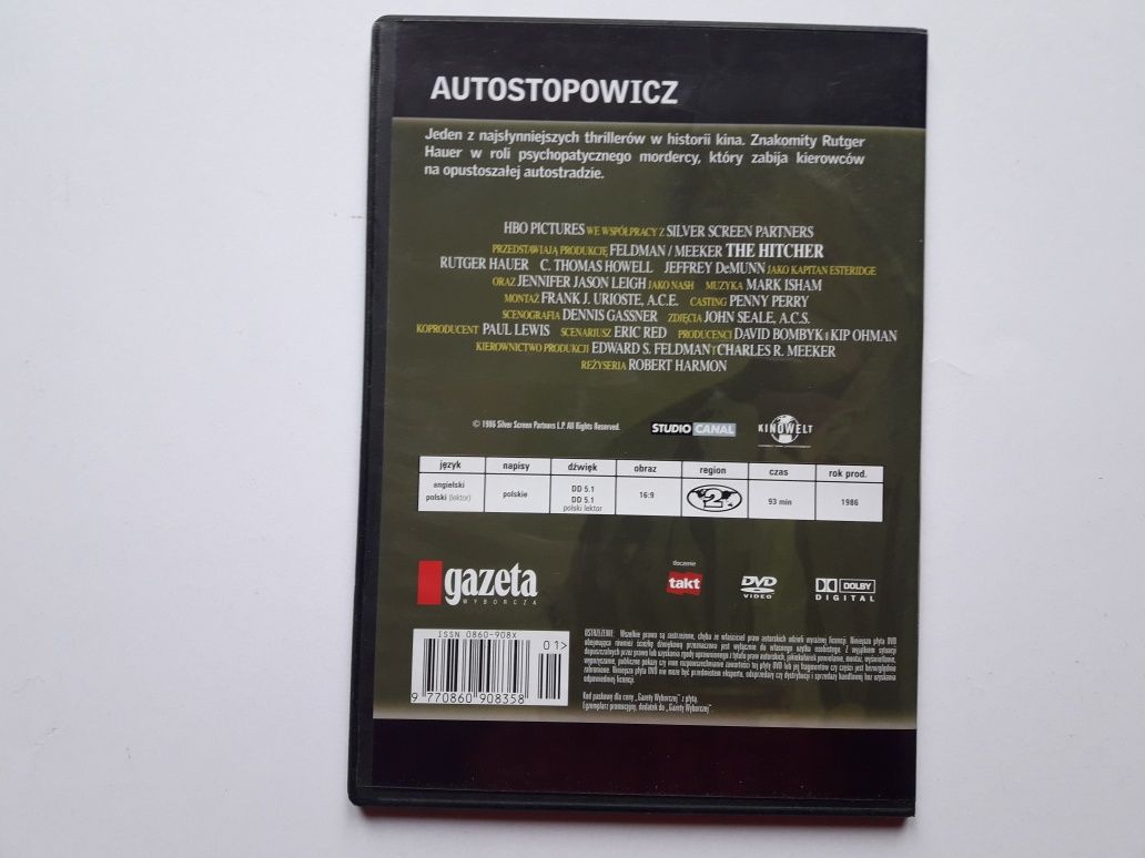Autostopowicz film DVD polski lektor pl - thriller stan bardzo dobry