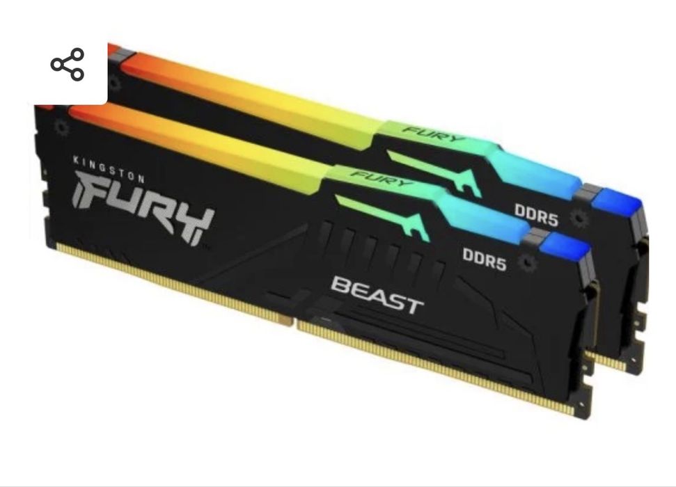 64 GB (16 GB x 4)  DDR5-6000 Kingston Fury Beast RGB