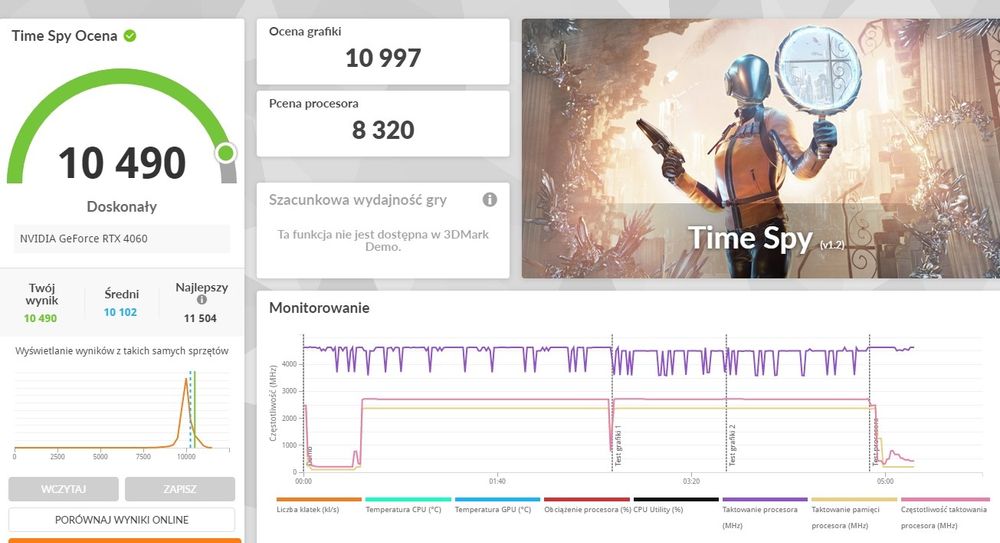 RTX4060 Ryzen 5600 32GB RAM 1TB SSD Win11 WiFi komputer gamingowy