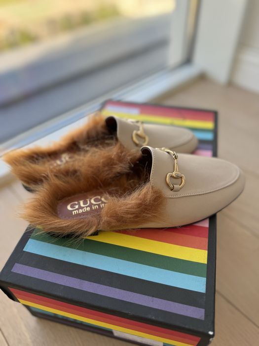 Мюли Gucci с мехом, гуччи, размер 37