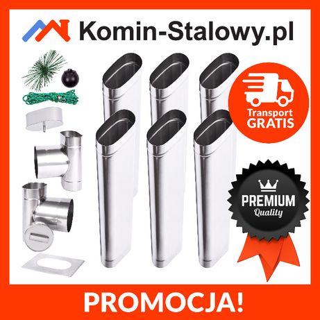 Wkład Kominowy Owalny do Komina Fi100x210/6m/1mm Kwaso-żarooodporny