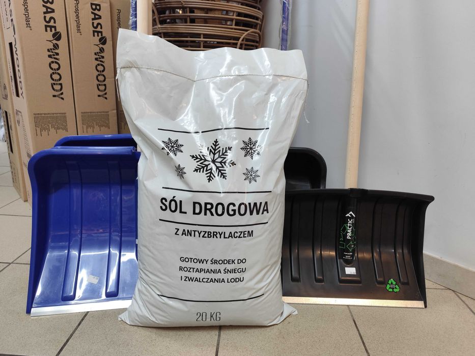 Łopata do odśnieżania aluminiowa solidna skuwacz do lodu sól drogowa