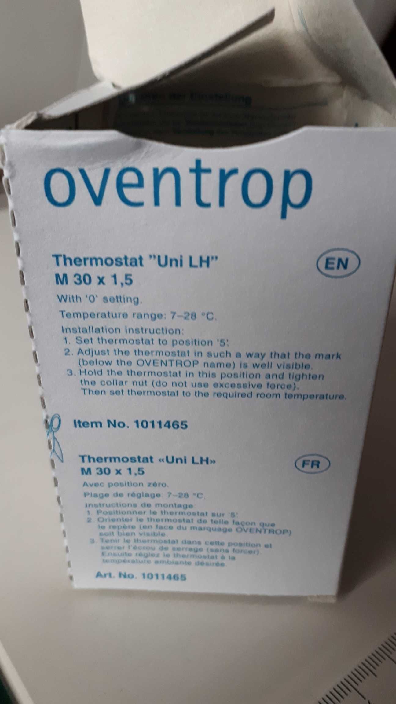 głowice termostatyczne oventrop z nastawą zero , M30x 1,5