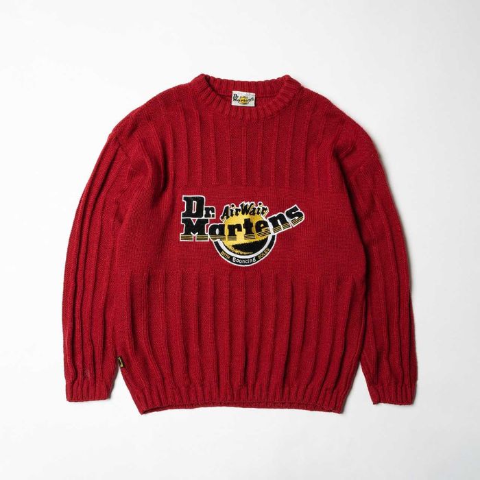 DR. MARTENS Vintage Knitted Crew Neck Sweater Red