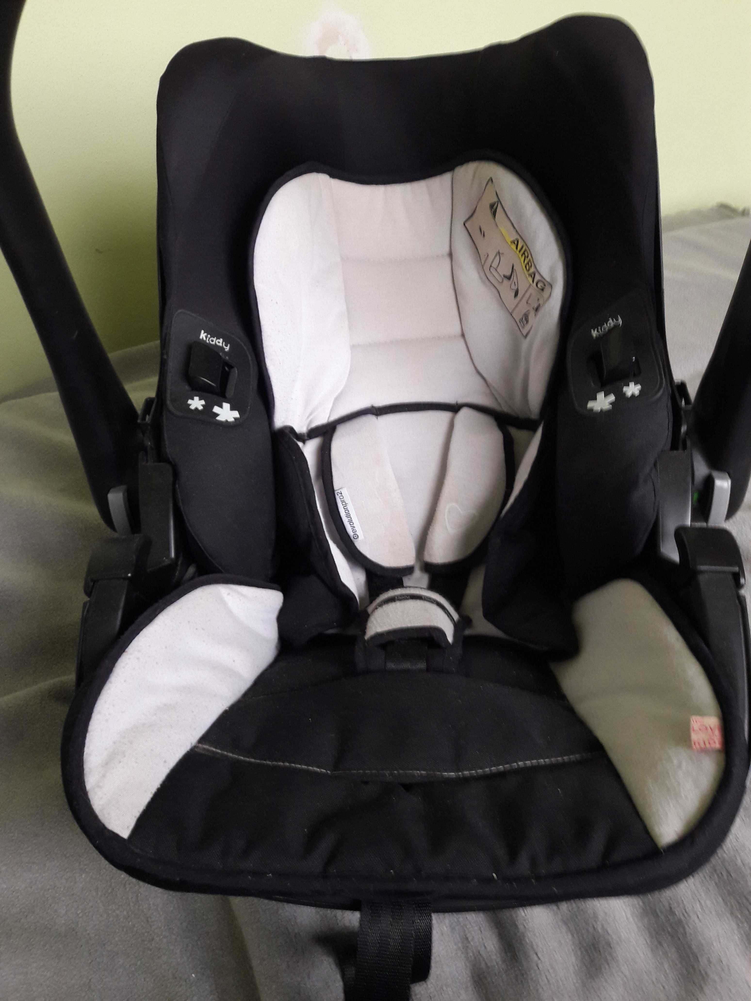 Fotelik samochodowy Kiddy  od 0 do 15 kg, baza isofix, lusterko