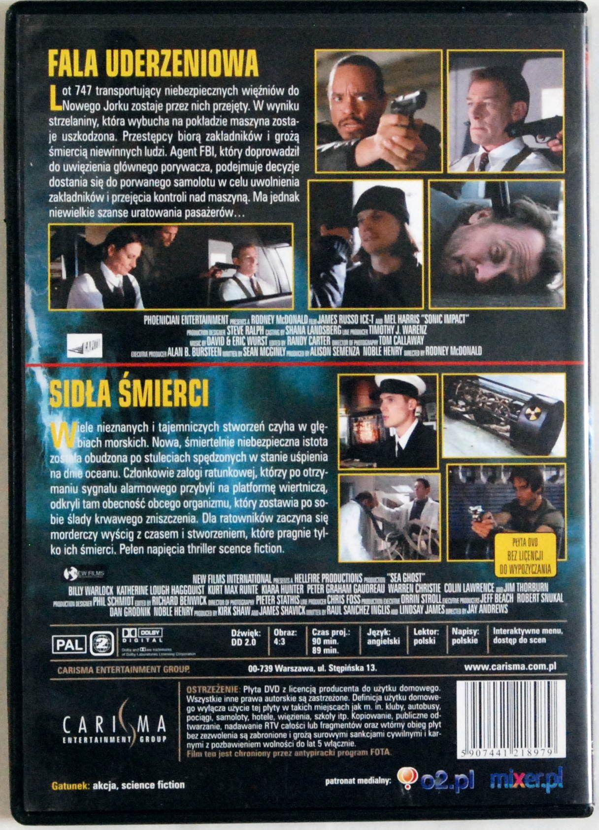 DVD Fala Uderzeniowa / Sidła Śmierci