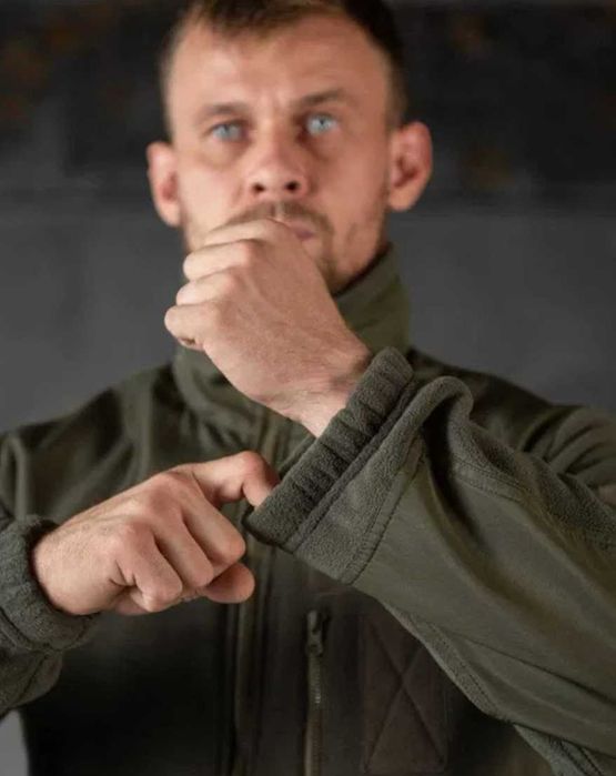 Тактическая флисовая кофта олива ЗСУ армейская флиска военная олива