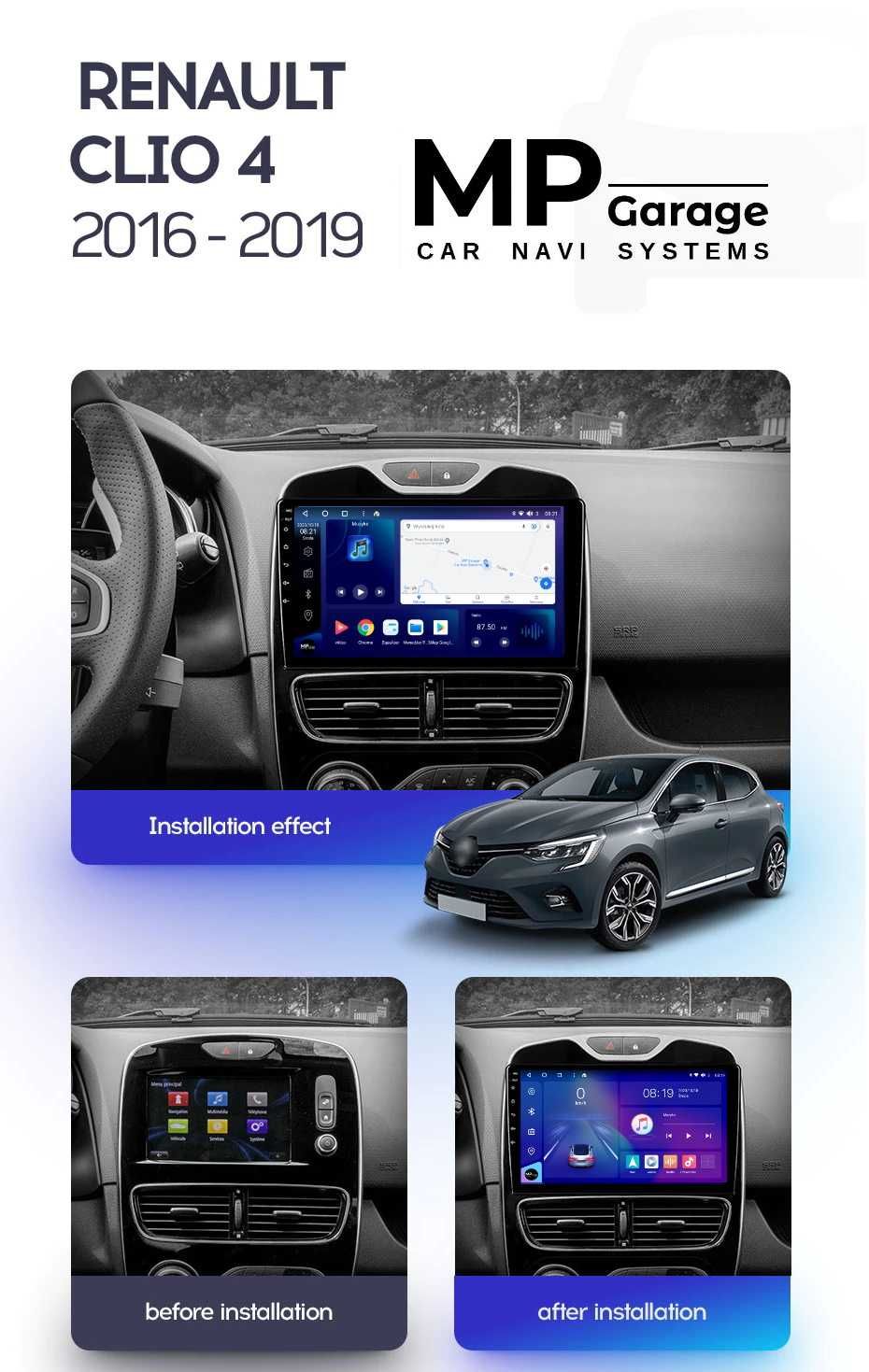 Nawigacja Renault Clio 4 Android 4G Qled CarPlay/AndroidAuto Montaż!!!