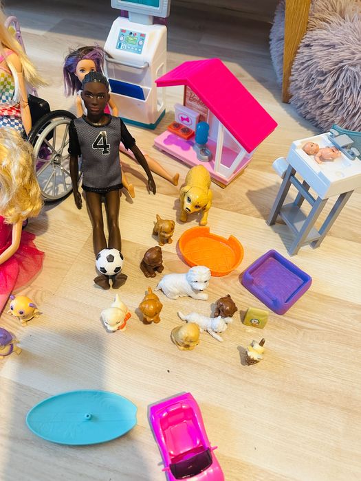 Zestaw Barbie lalka meble akcesoria