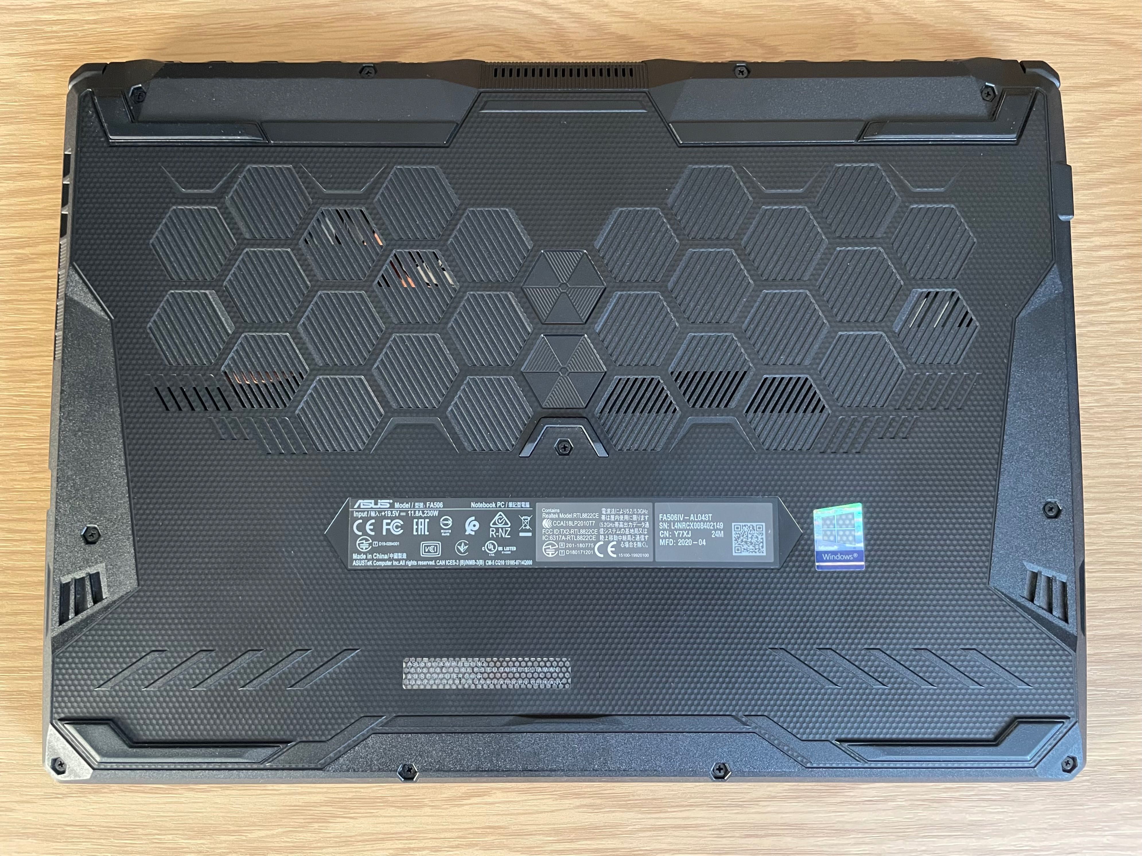 ASUS TUF GAMING A15 FA506IV-AL043T Ryzen 7 4800H RTX2060 16/512
