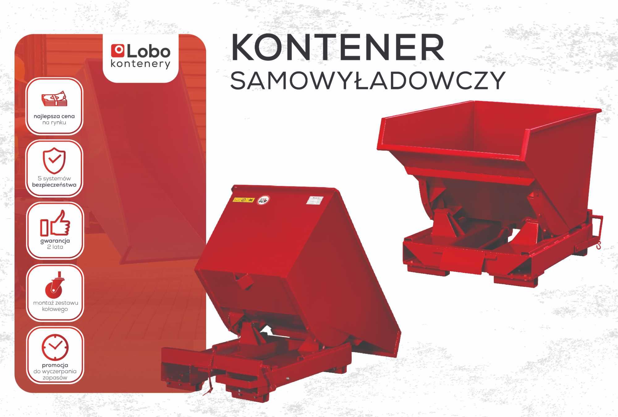 Koleba / Kontener samowyładowczy / Pojemnik uchylny 300L - Premium HQ
