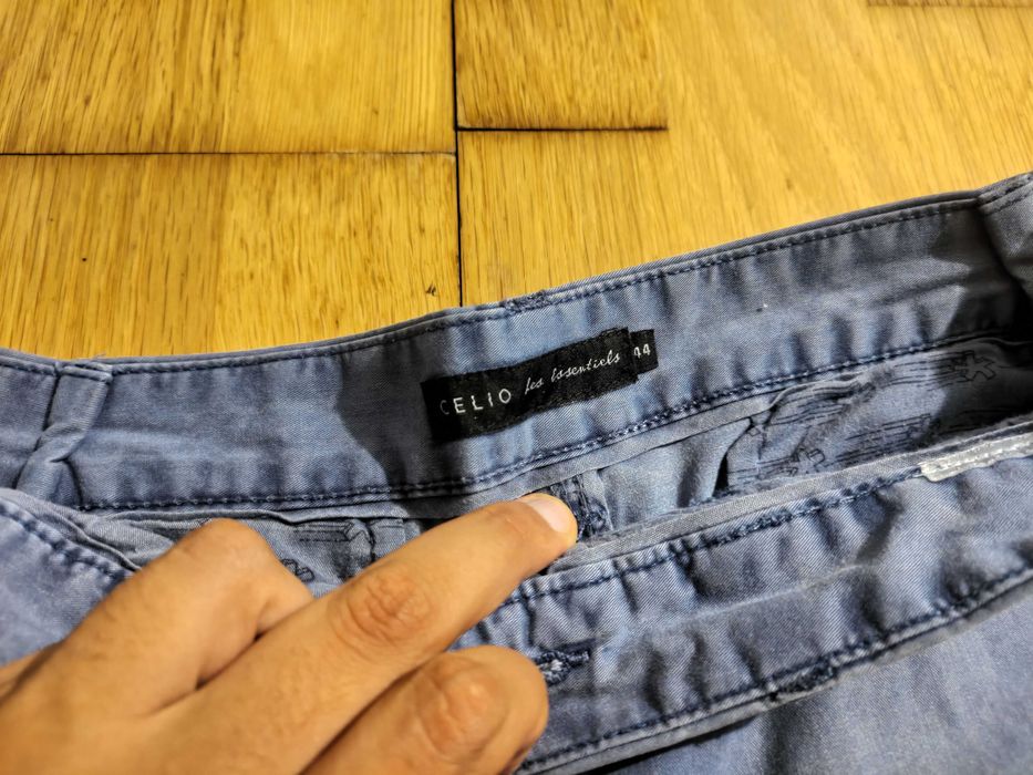 Calções Celio - Estilo: Chino, Azuis - Tamanho: 44