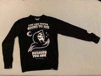 Czarna bluza KillStar z czaszką, kościotrupem, śmiercią na halloween