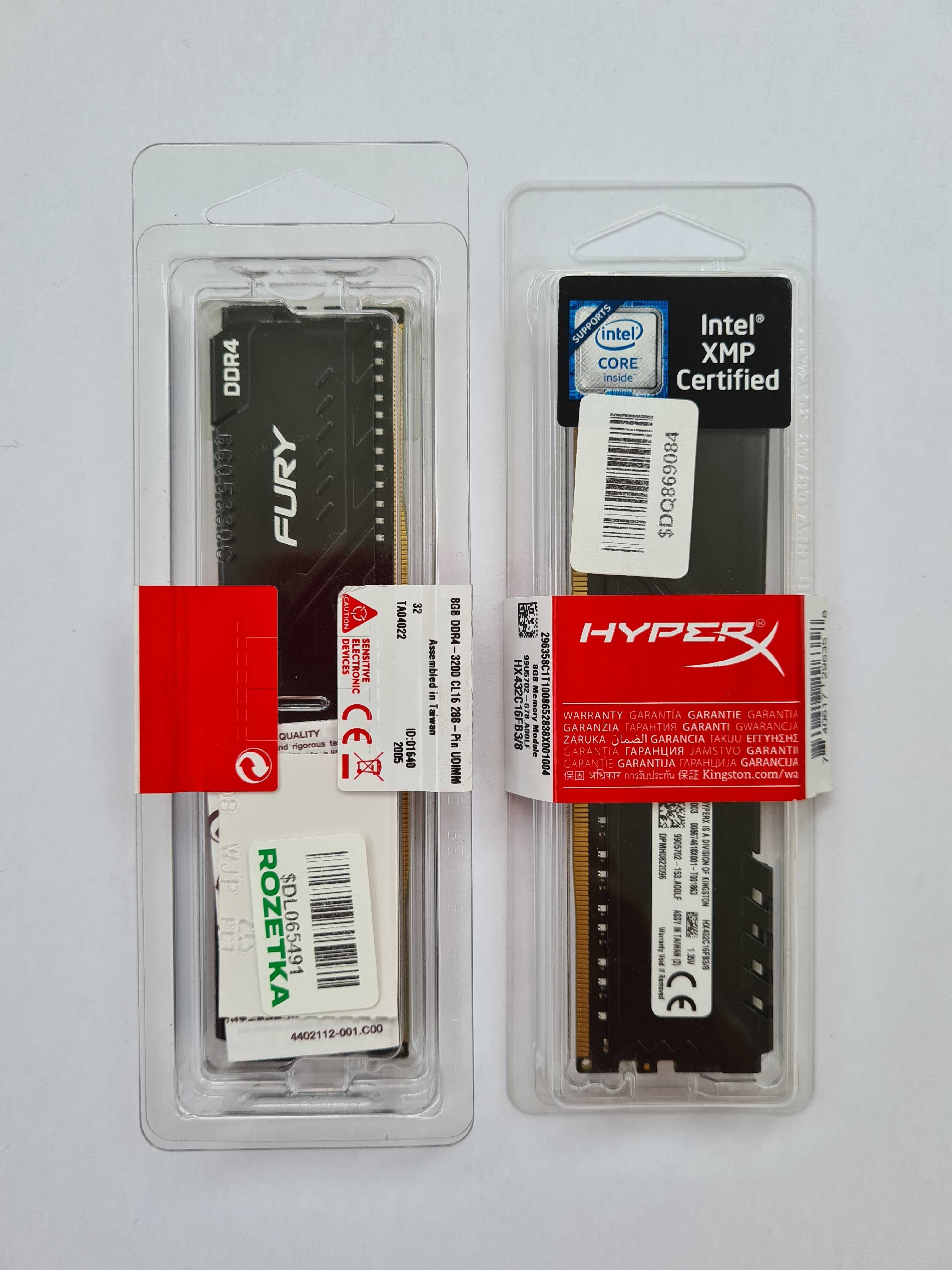 Kingston fury DDR4-3200 16GB (2X8, HX432C16FB3/8)