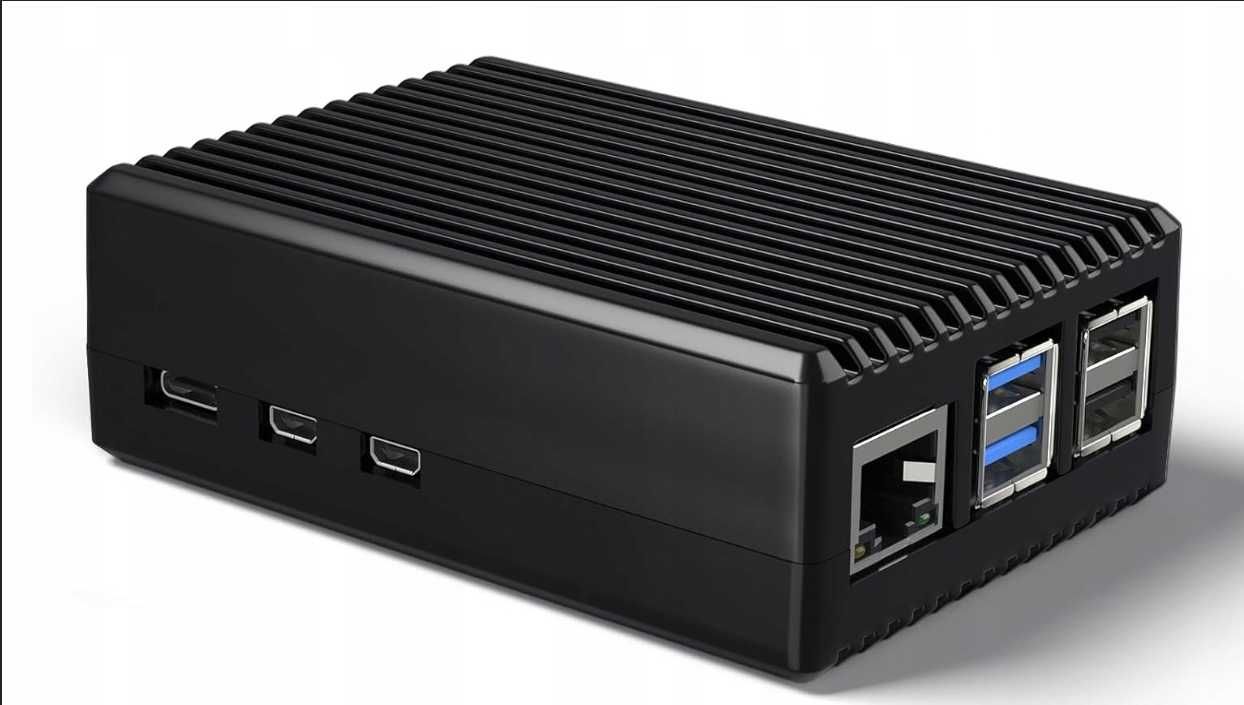 Obudowa do Raspberry Pi 5 czarna pasywne chłodzenie