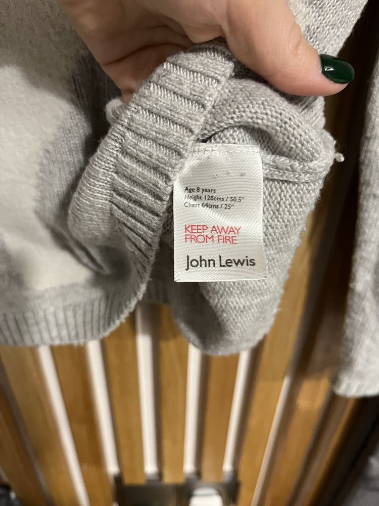 John Lewis 8 lat 128 cm sweter świąteczny