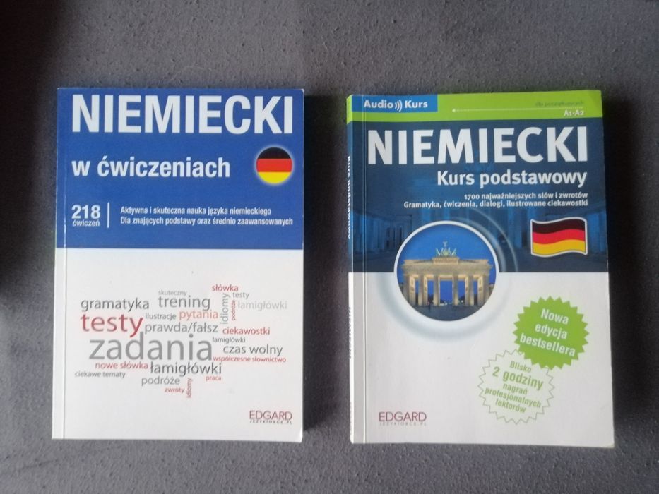 Książka i ćwiczenia do nauki języka niemieckiego