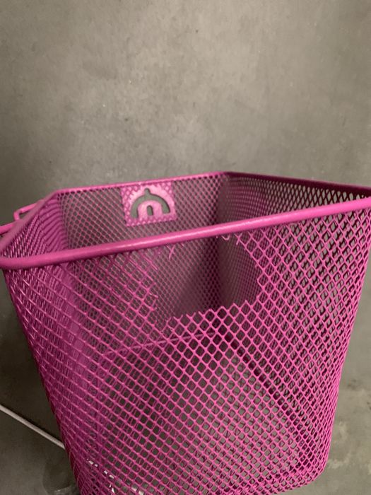 Kosz rowerowy dzieciecy na click różowy koszyk rower 16 20 24”