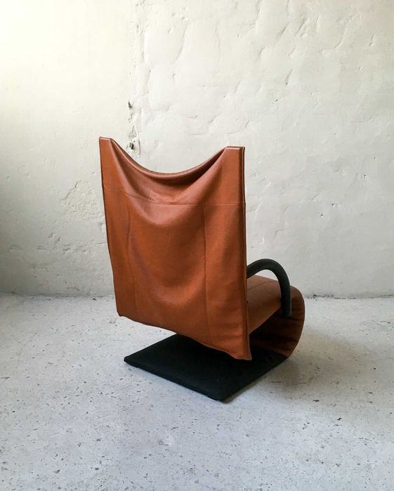 Ligne Roset fotel Zen proj. Claude Brisson skóra lata 80 vintage #5