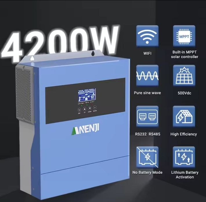 Комплект безперебійного живлення гібридний інвектор + акумуляторна бат