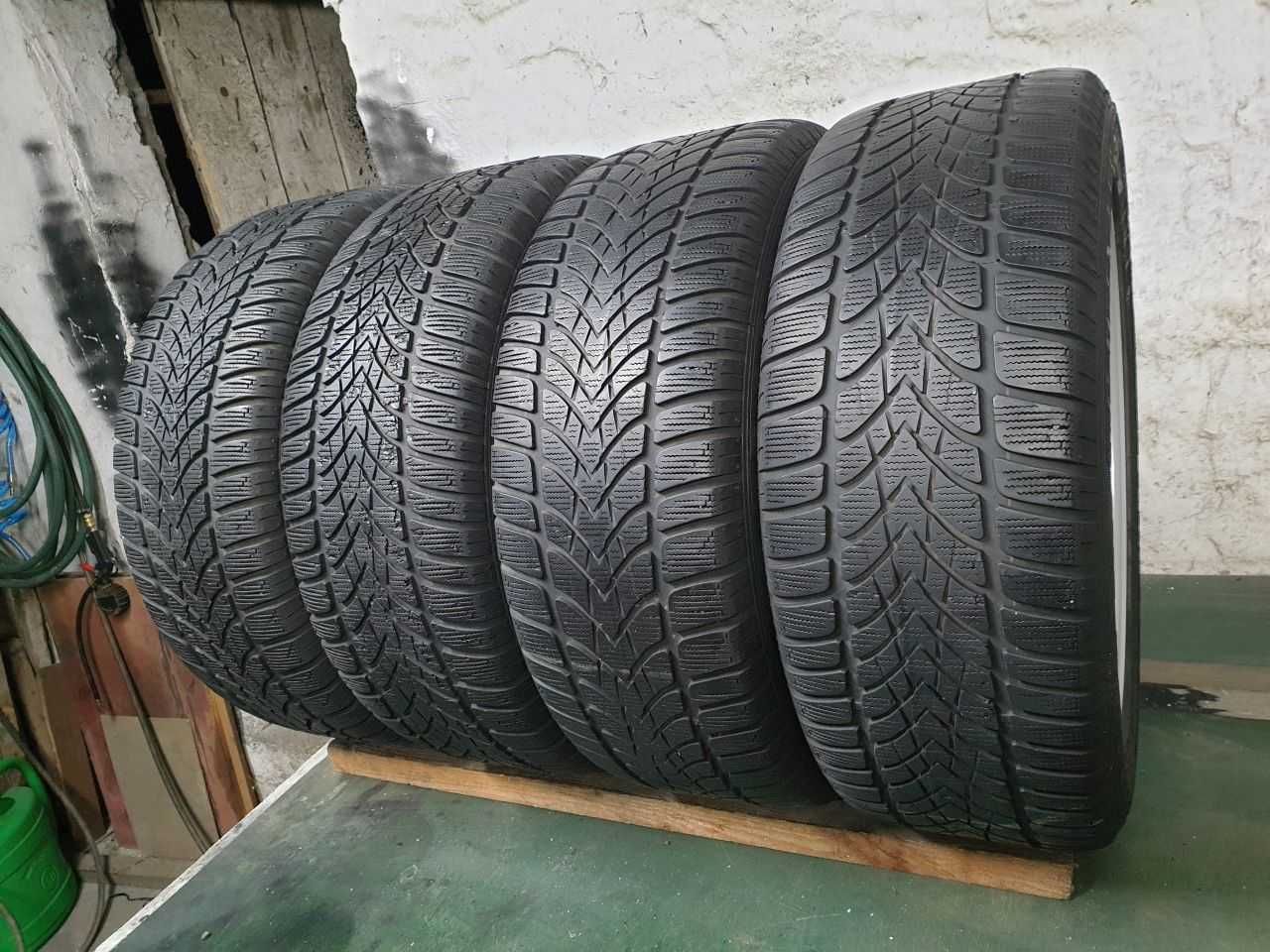 Felgi alu Aluett R18 5x112 opony zimowe 235/50R18 Dunlop 5,6mm
