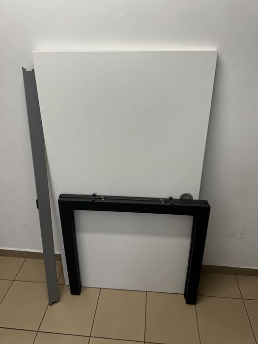 Masywny biały stół biurowy/ biurko 140x80x72