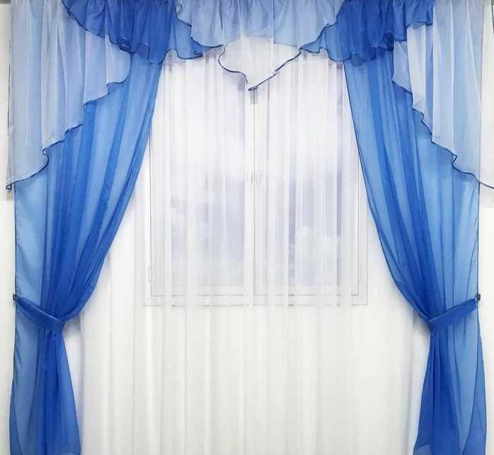 Готовый комплект ламбрекен+шторы