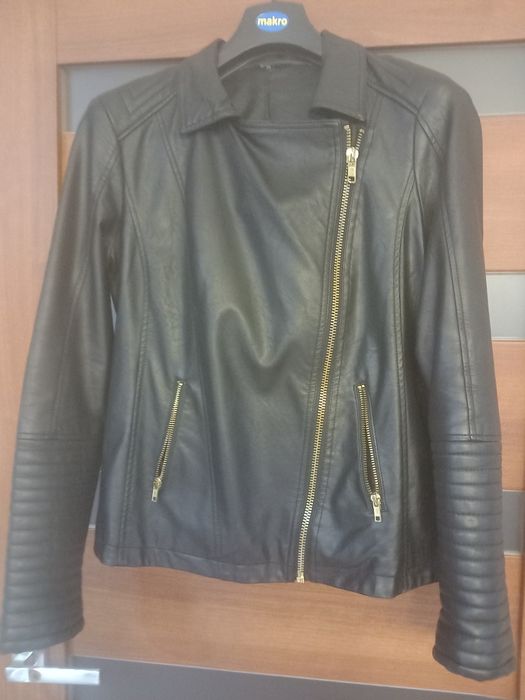 Kurtka z eko skóry, czarna ramoneska