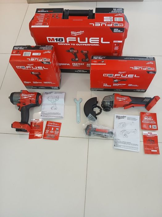 Zestaw Milwaukee M18 Wkrętarka +zakrętarka  2× 5.0ah. Nowe Orginał