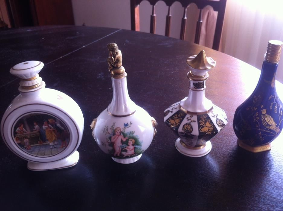 3 frascos perfume porcelana Marlborough