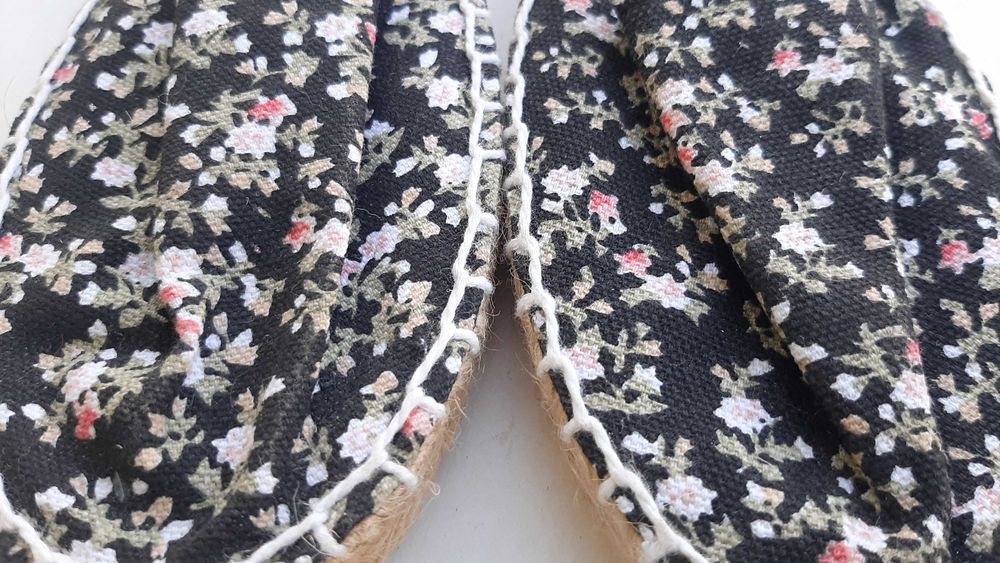 Alpercatas, 36, corda, estampado com florinhas, NOVAS