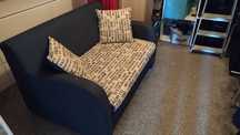 Sofa, kanapa rozkładana granatowa