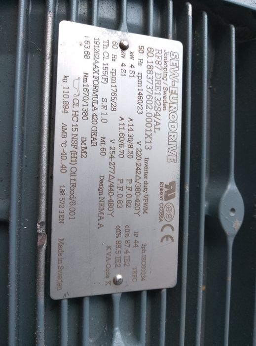Motoreduktor Przekładnia SEW 4kW 23 obtoty