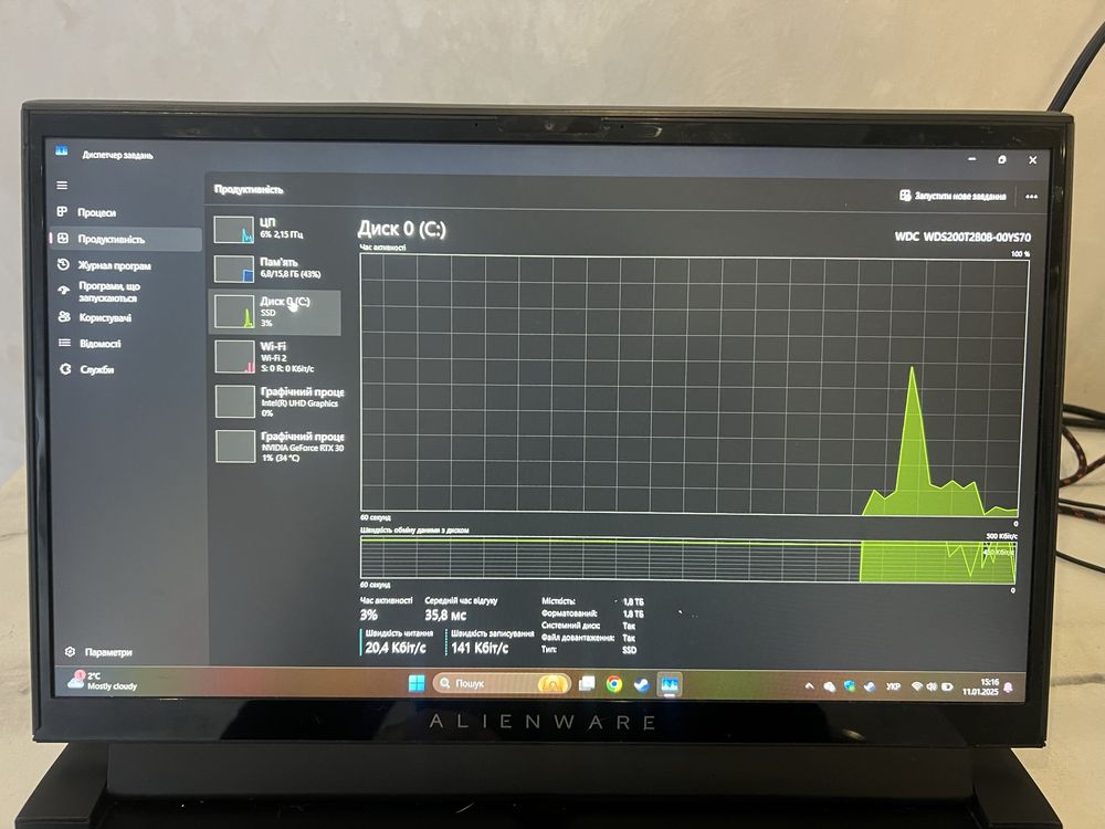 Ноутбук Alienware m15.