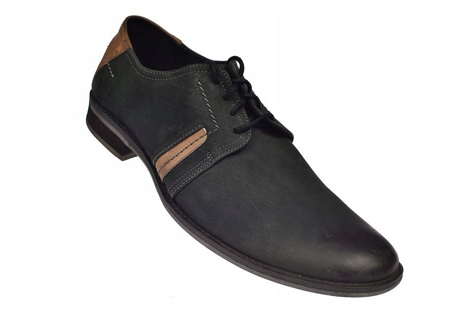 Półbuty męskie skóra eleganckie casual Polskie M10 rozm. 42