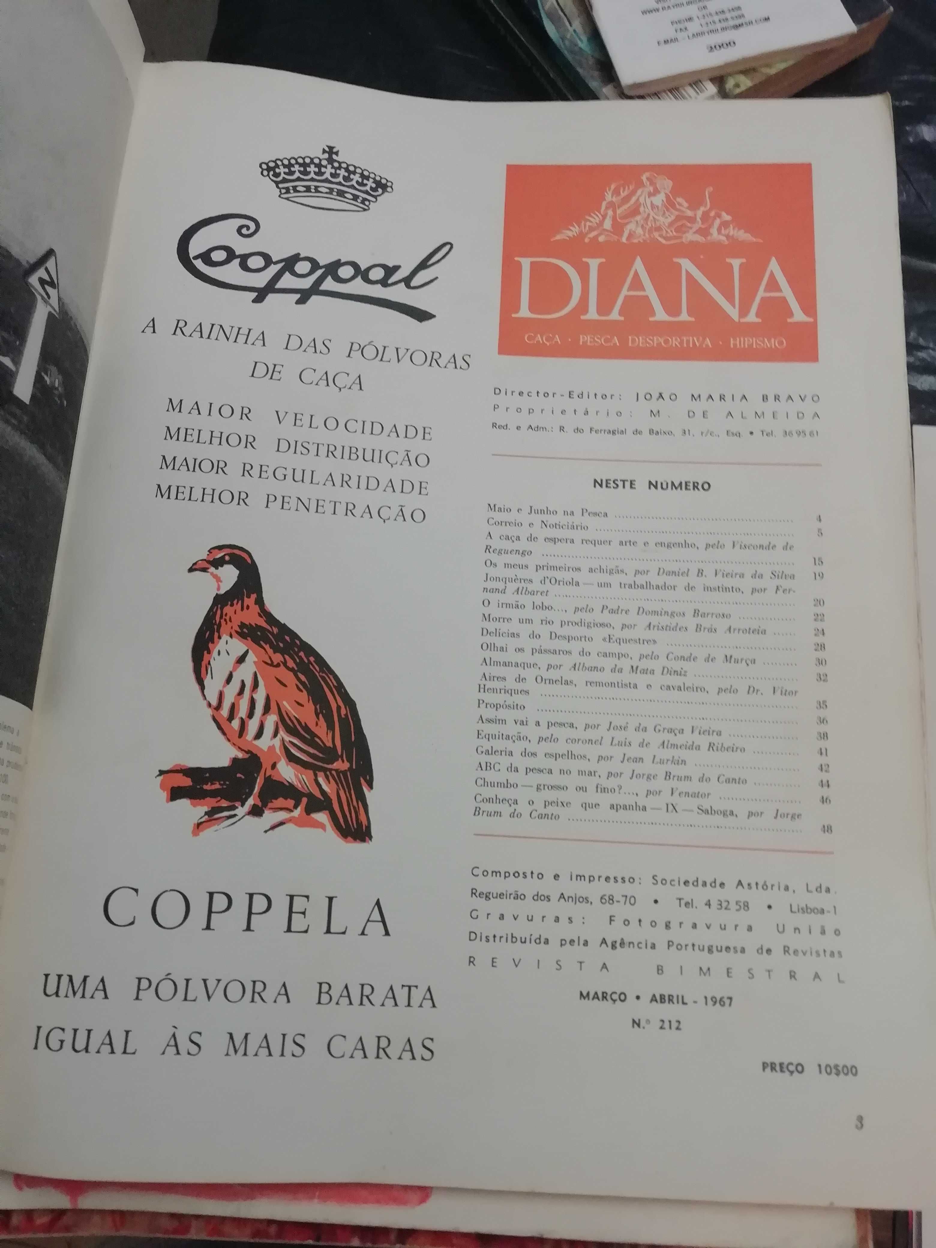DIANA - Revista de Caça, Hipismo e Pesca - coleção de 197 volumes