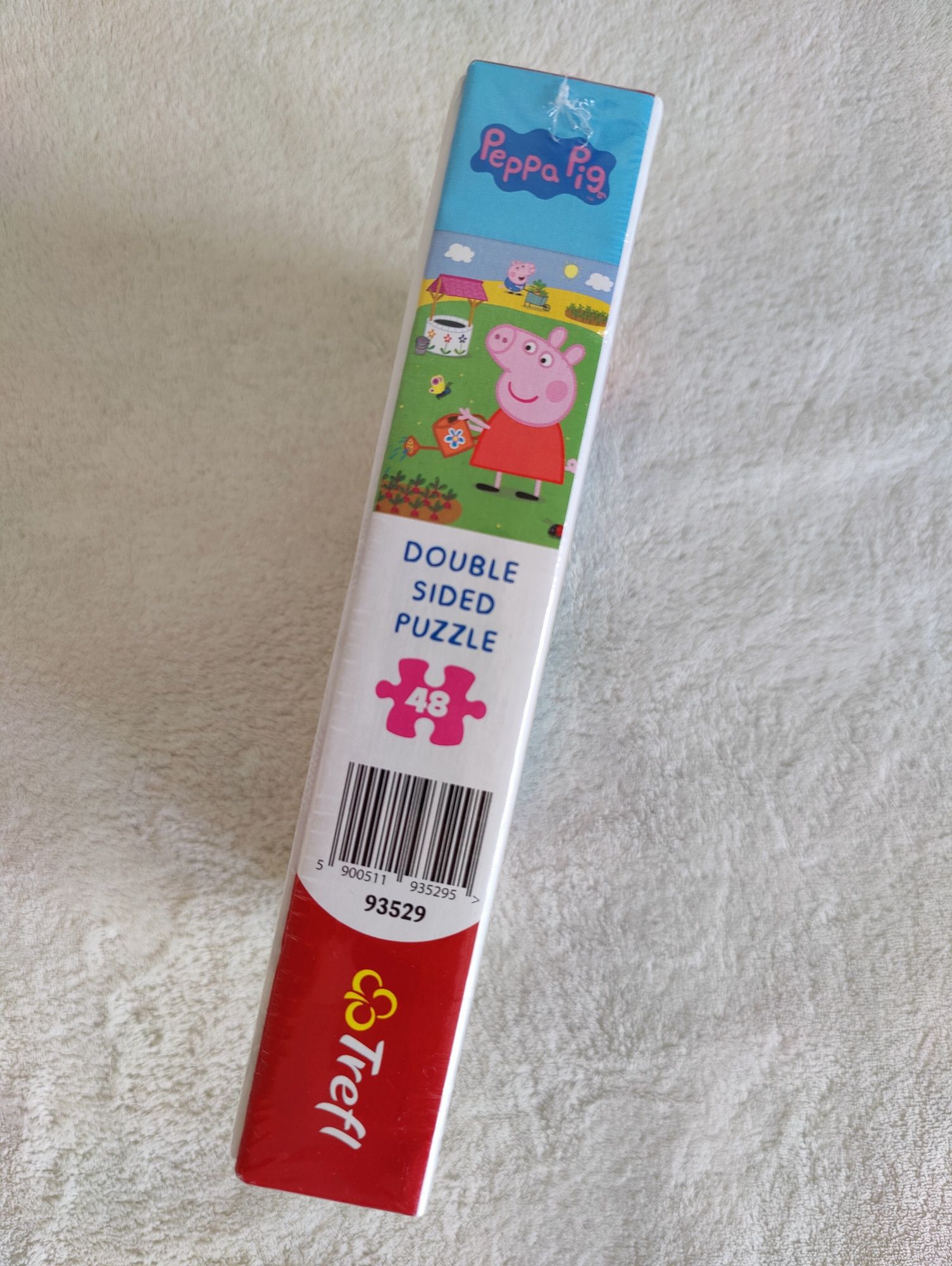 Nowe dwustronne puzzle świnka Peppa Pig 48 elementów do malowania 4+