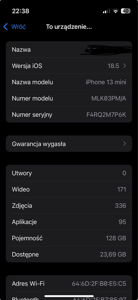 Iphone 13 mini bez gwarancji