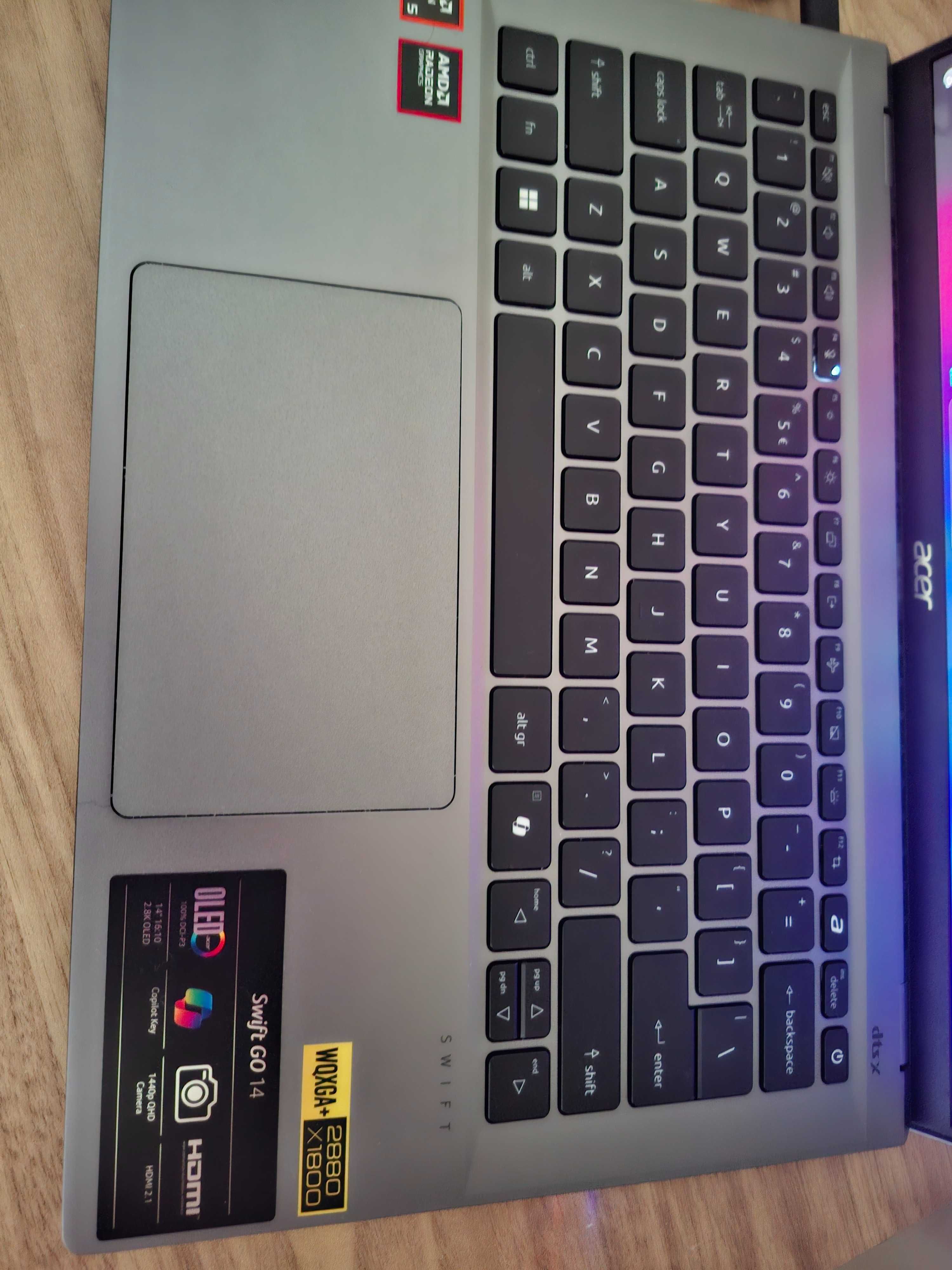 Laptop Acer Swift Go 14 OLED 14" R5 8645HS 16GB RAM 512GB SSD zamienię