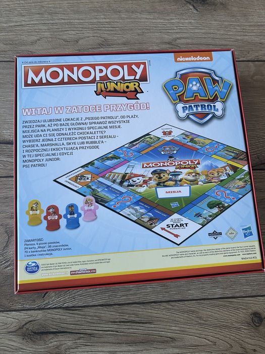 Gra planszowa dla dzieci Monopoly Junior Psi Patrol