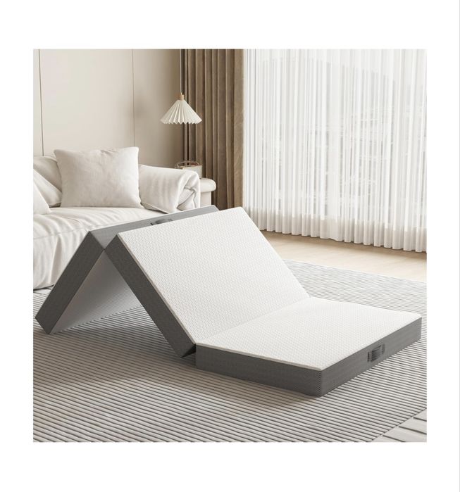 Nowy składany materac Memory foam 195x140x15cm szary