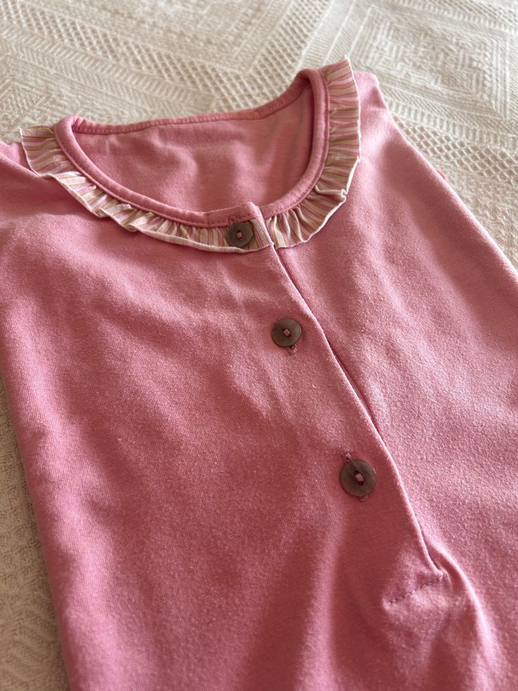 Pijama cor de rosa