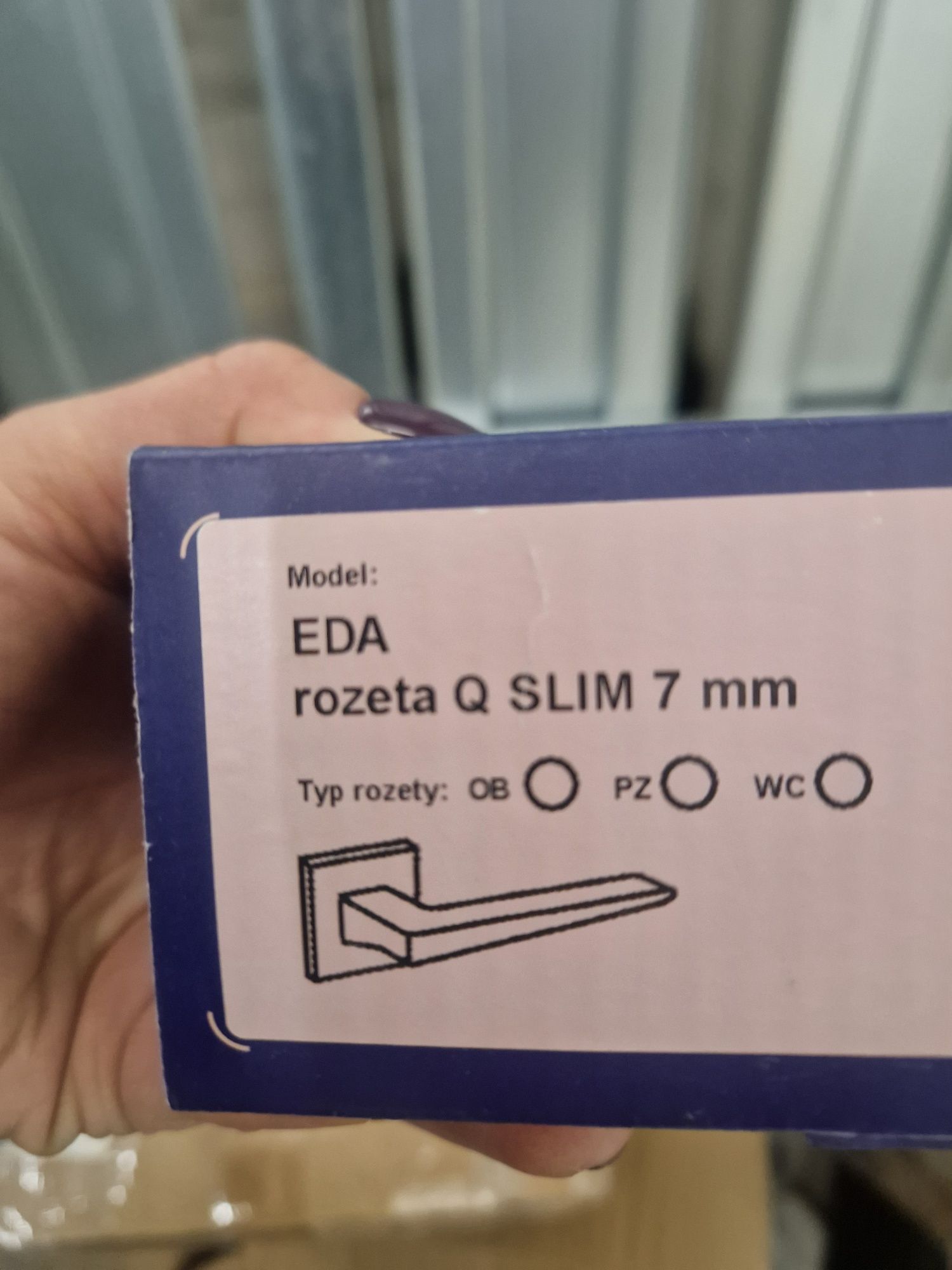 Klamki 4 szt. Eda Q Slim czarny mat
