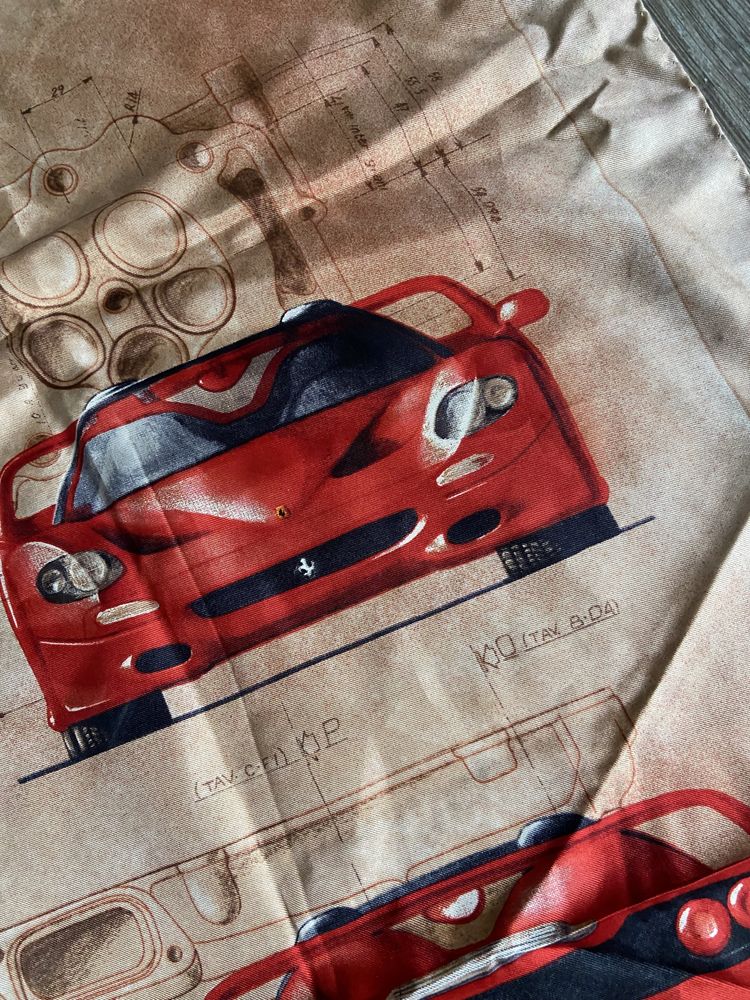 Платок autre marque ferrari f50 red golden cream caramel