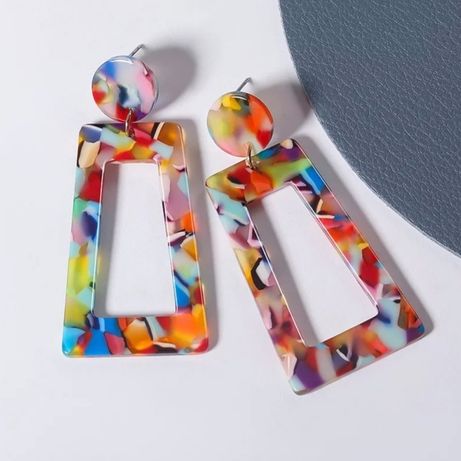 Kolczyki trapezowe multicolor