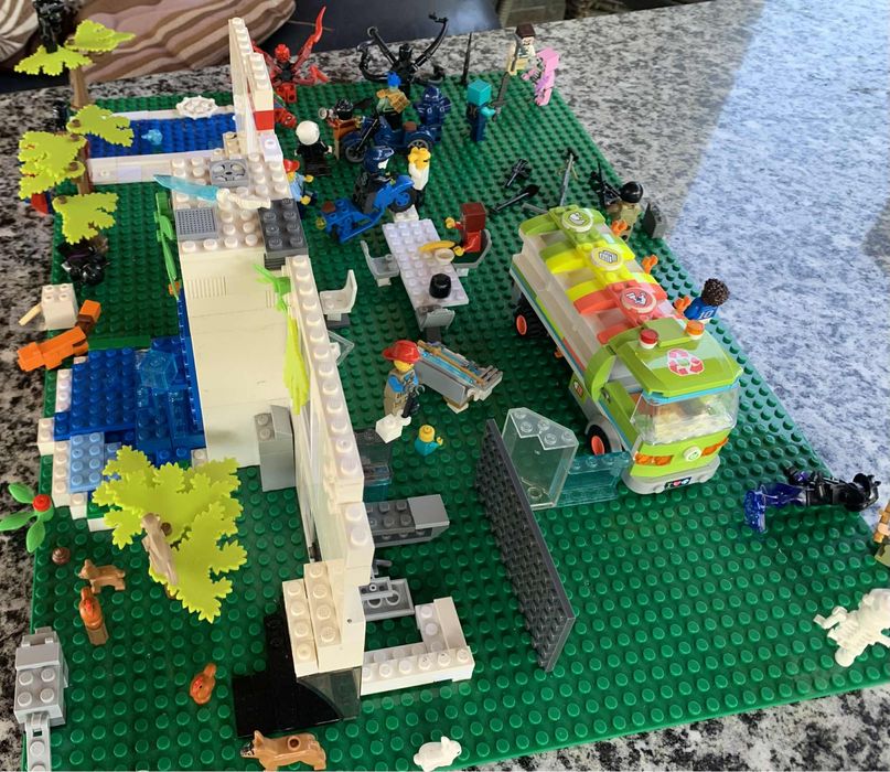 Zestaw lego z śmieciarką
